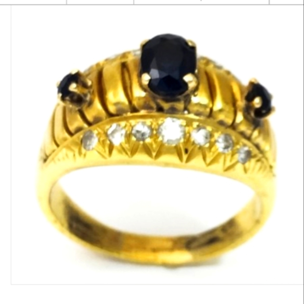 18k Diamond Sapphire Engagement Wedding Ring Wedding Registry